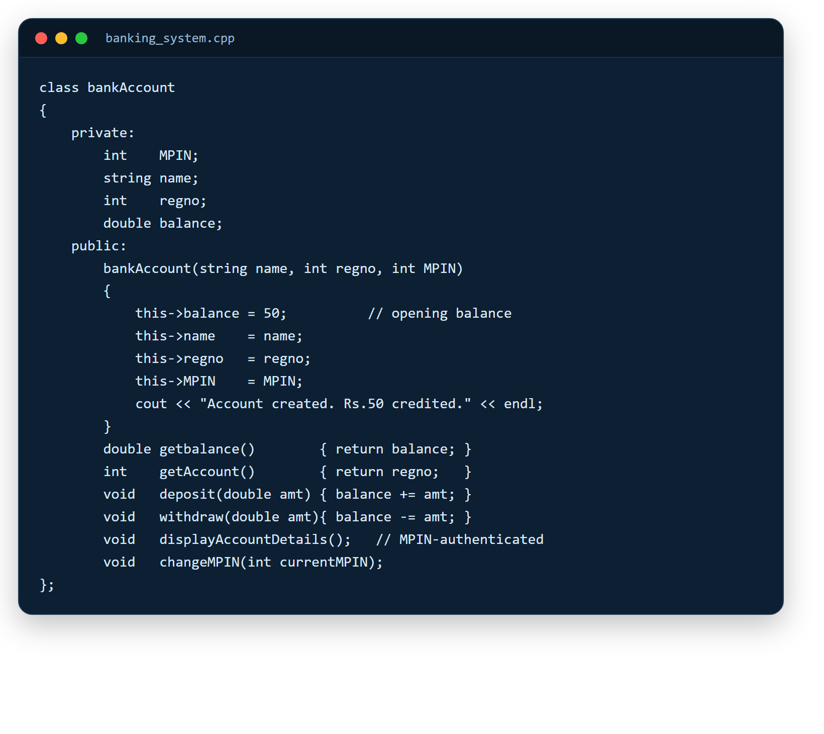 C++ Banking System (OOP) | Ali Murtaza